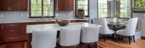Open floorplan kitchen interior design renovation in Eastern, Pennsylvania