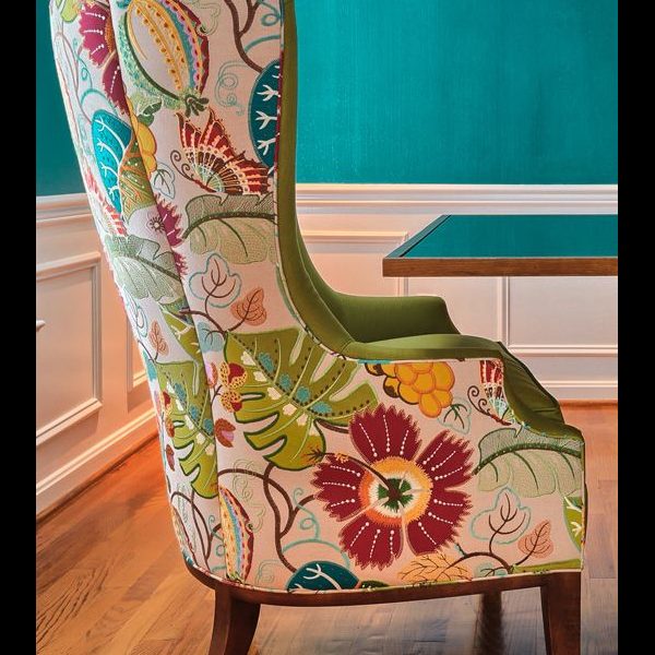 custom floral dining room chair