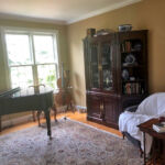 Right front corner of room