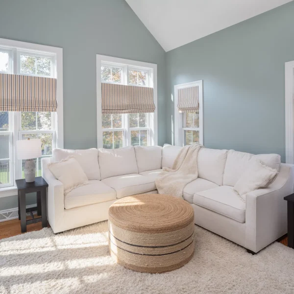 Cozy living room with light colors